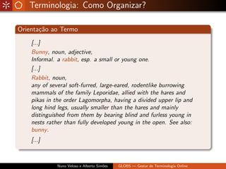 Globs - Gestão de Glossários