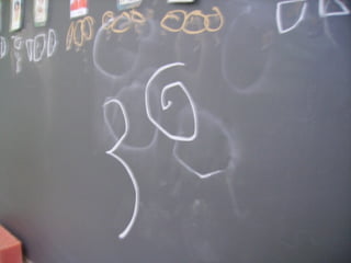 ALÈXIA:  No, així no MONTSE:  Ho comptem entre tots? 1, 2, ...36- MONTSE;  Per anar a comprar i no oblidar-me’n, ho hauria d’apuntar en un paper, Com s’escriu? ALÊXIA:  un 3 i un 6. MONTSE:  Quin  va primer? ALÊXI(A:  El 3.  MONTSE:  Com ho saps? ALÊXI(A:  Ho sé. Trenta-sis: un 3 i un 6. 