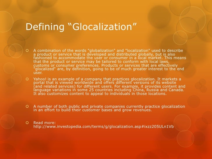 Glocalization