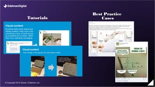 Best Practice
                      Tutorials             Cases




© Copyright 2012 Daniel J Edelman Ltd.
 