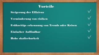 Vorteile
           Steigerung der Effizienz

           Verminderung von risiken

           Frühzeitige erkennung von Trends oder Krisen

           Einfacher Auffindbar

           Hohe skalierbarkeit



© Copyright 2012 Daniel J Edelman Ltd.
 