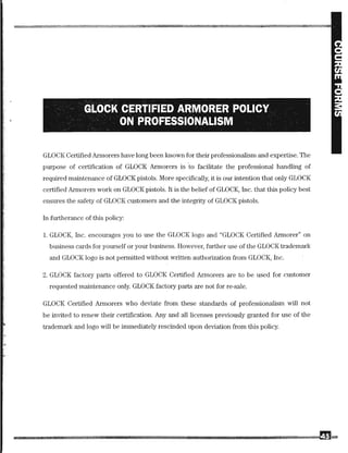 Drawing and Technical InformationGlock armorers 