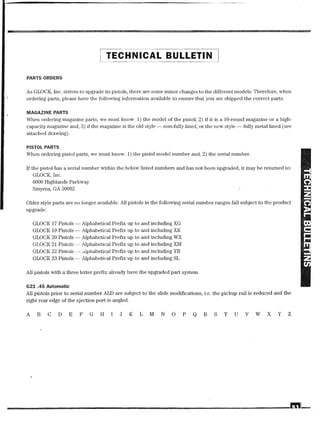 Drawing and Technical InformationGlock armorers 