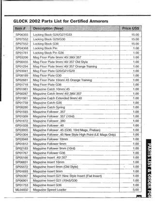 Drawing and Technical InformationGlock armorers 