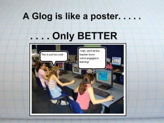 A Glog is like a poster. . . . .

 . . . . Only BETTER
 
