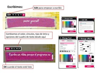 Graphics: insertamos imágenes prediseñadas, que pueden estar relacionadas o no con el fondo.