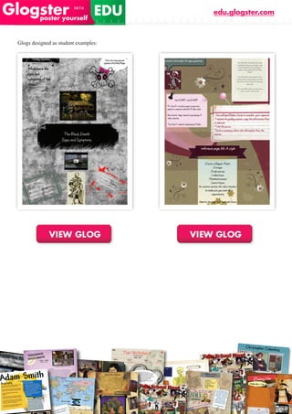 edu.glogster.com



Glogs designed as student examples:
 