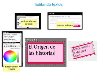 Insertando fotos IMAGE nos permite  incluir fotos en nuestro póster teniendo para ellos 3 opciones:   