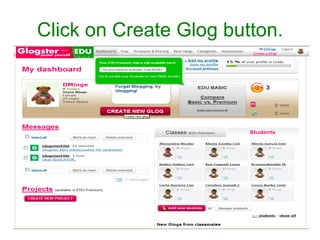 Click on Create Glog button. 