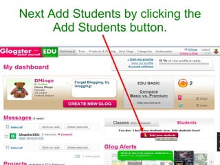 Next Add Students by clicking the Add Students button. 