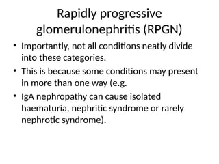 Comprehensive Overview of Glomerular Disease: Pathophysiology, Clinical ...