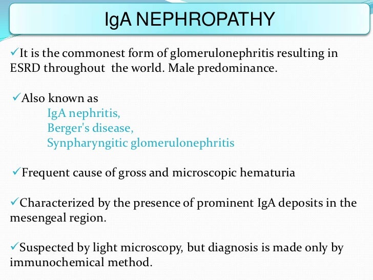Glomerular diseases
