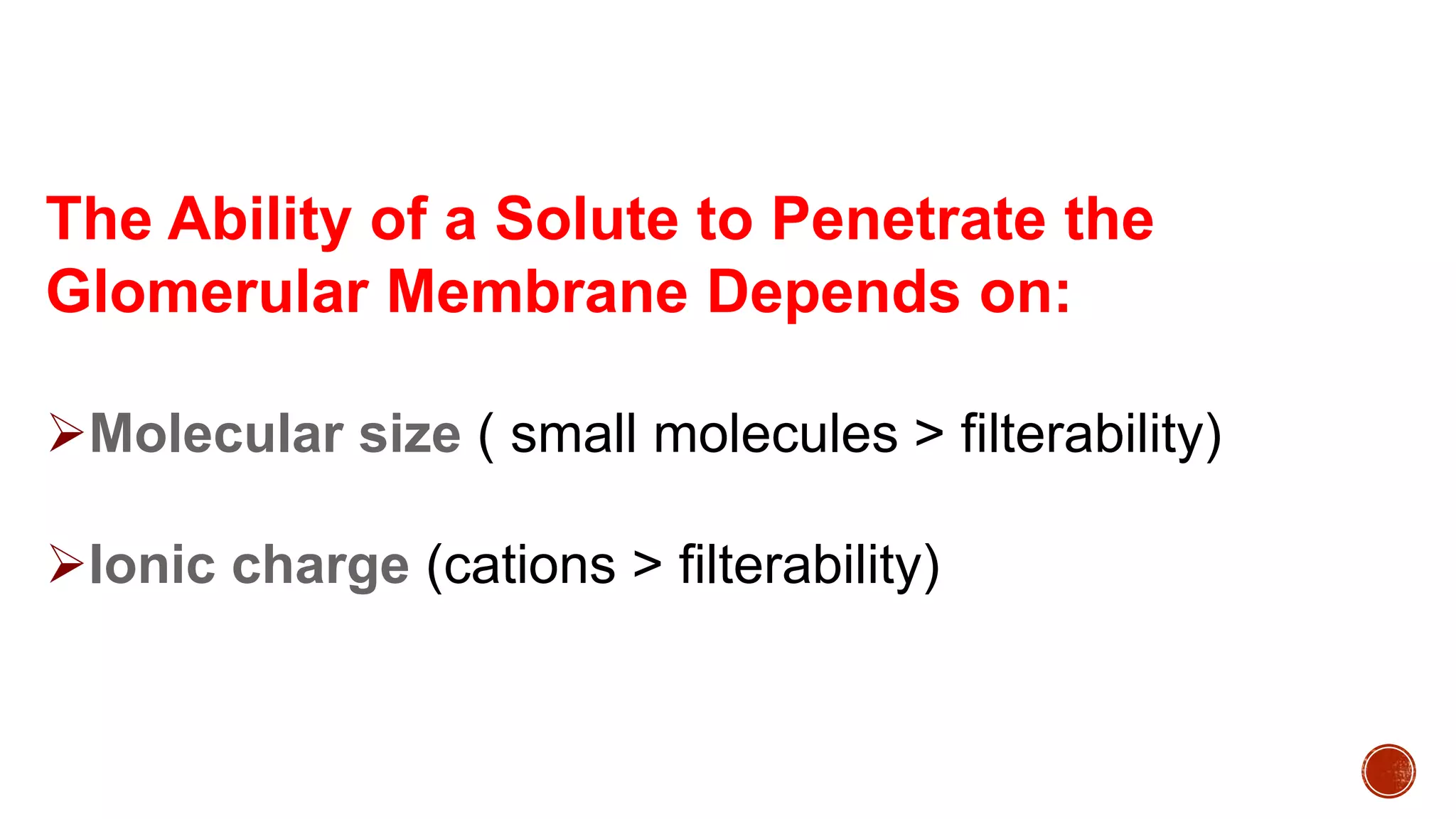 Glomerular filtration rate and renal blood flow | PPTX