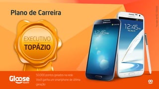 Plano de Carreira
50.000 pontos gerados na rede
Você ganha um smartphone de última
geração
*novalordeR$1.500,00
 