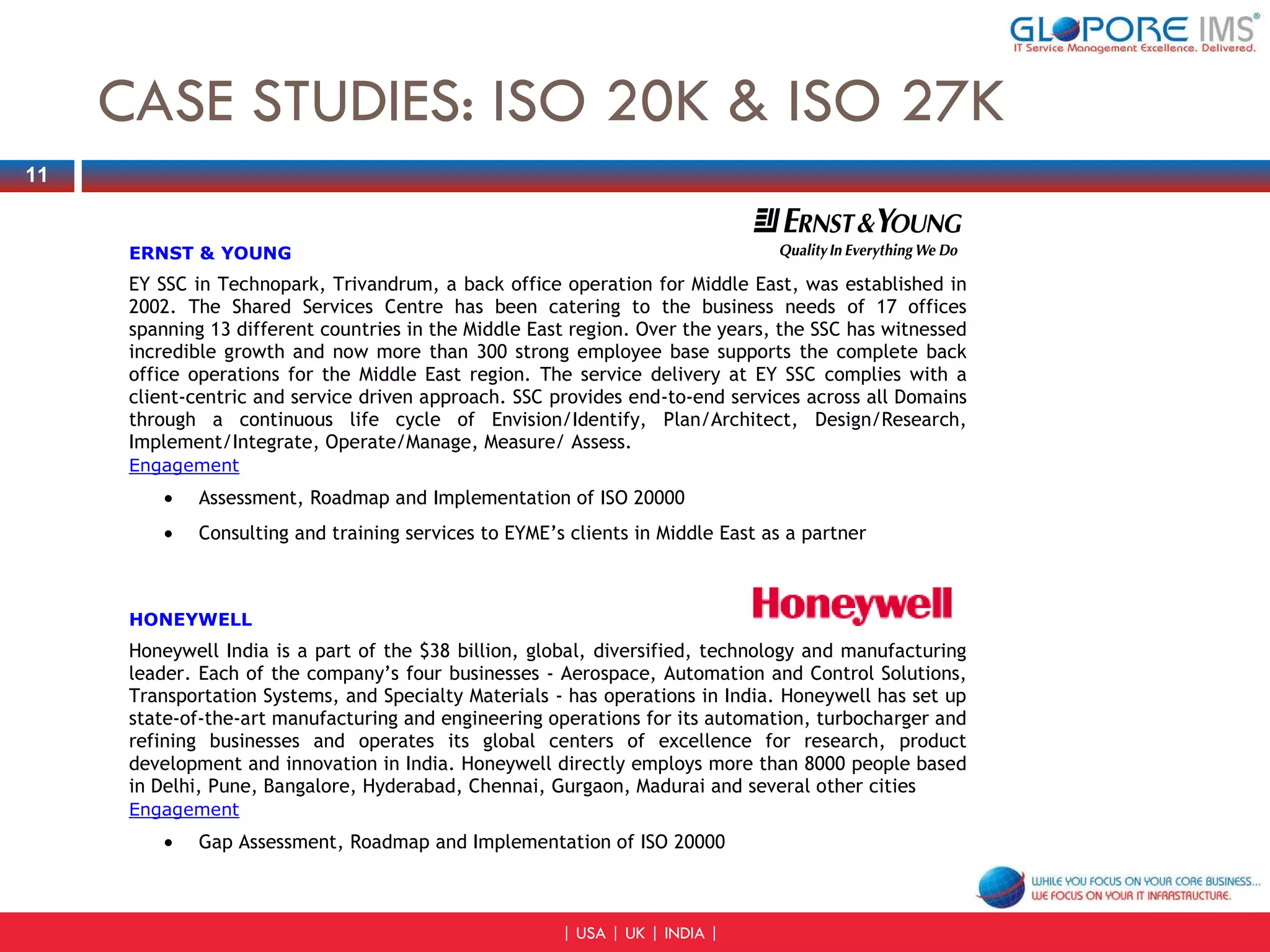 CASE STUDIES: ISO 20K & ISO 27K 
