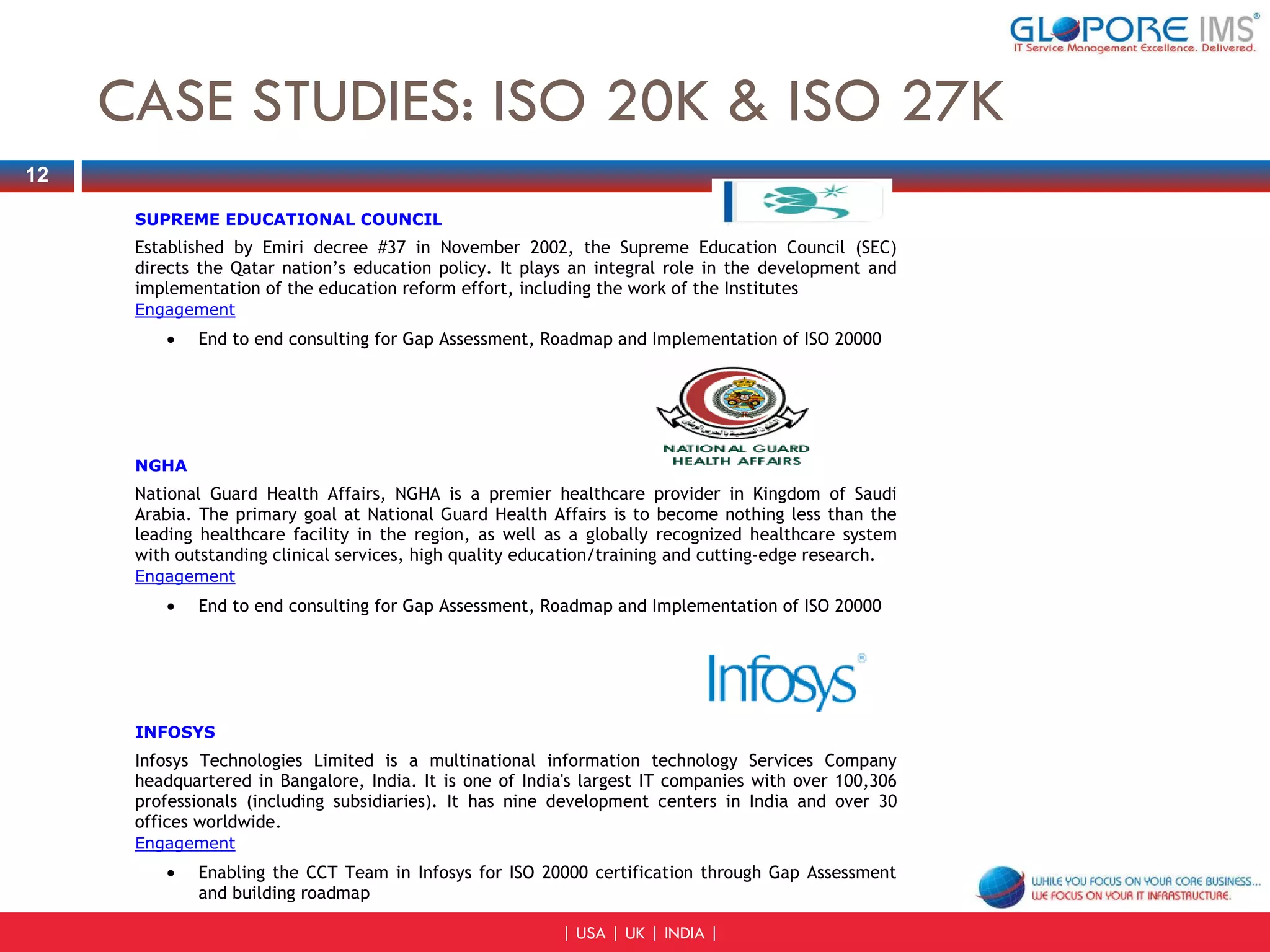 CASE STUDIES: ISO 20K & ISO 27K 