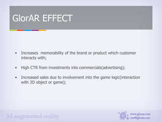 GlorAR - GEO Augmented Reality Platform for Marketing and Gaming  Slide 7