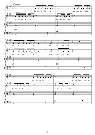 donne



                                  Do- mi- ne De-         us                                  rex cae- le-    stis
      uomini



     Do- mi- ne De-        us                                       rex cae- le-     stis




  SIm




De-      us    pa-               ter                     om-         ni-    po-    tens




De-      us    pa-               ter                     om-         ni-    po-    tens




LA                                                                  SIm




                                Do- mi- ne fi-      li                                      u-   ni- ge-    ni- te




Do- mi- ne fi-        li                                       u-     ni- ge-      ni- te




                                                   20
 