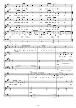 glo-      ria^in ex- cel- sis De-         o               glo-     ria^in ex- cel- sis De-            o




glo-      ria^in ex- cel- sis De-         o               glo-     ria^in ex- cel- sis De-            o




glo-      ria^in ex- cel- sis De-         o               glo-     ria^in ex- cel- sis De-            o




glo-      ria^in ex- cel- sis De-         o               glo-     ria^in ex- cel- sis De-            o




RE                      MI      FA#m                      FA#m               DO#m      RE




          donne



         Qui tol- lis        pec- ca- ta mun- di           mi- se- re- re no- bis
          uomini



                                                                                             qui tol- lis   pec-




   LA4                                                                                FA#m




                                       su- sci- pe        de- pre- ca- ti-   o- nem    no- stram




ca- ta mun-        di                                                                                       qui




                                       SOL




                                                     22
 
