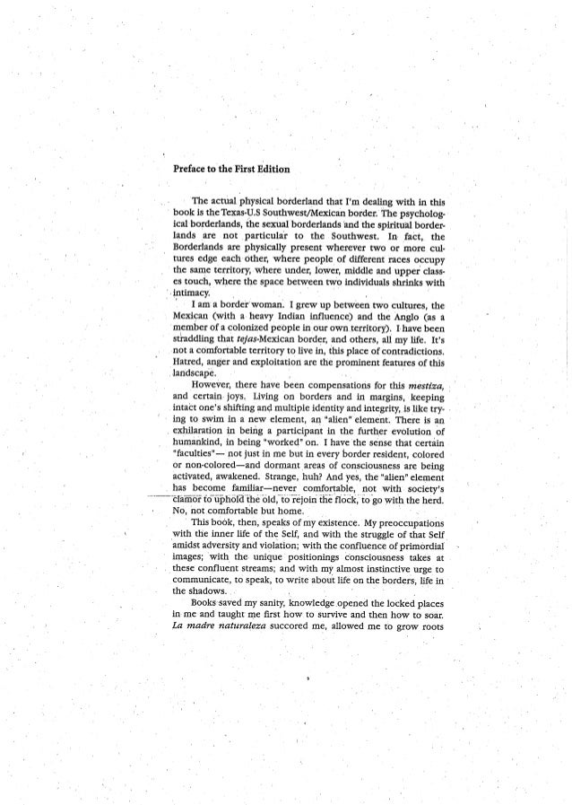 Gloria anzaldua borderlands-la frontera