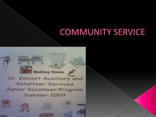 COMMUNITY SERVICE 