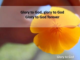 Glory To God (Fee)