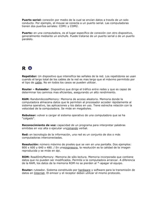 GLOSARIO DE TERMINOS EN INGLES