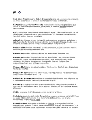 GLOSARIO DE TERMINOS EN INGLES