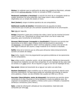 GLOSARIO DE TERMINOS EN INGLES