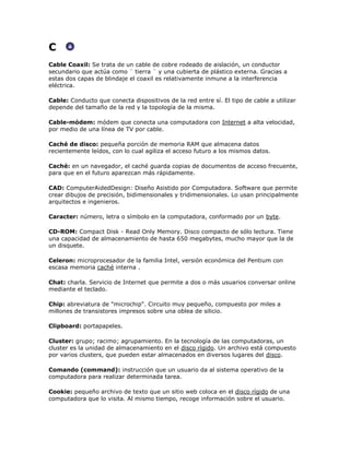 GLOSARIO DE TERMINOS EN INGLES