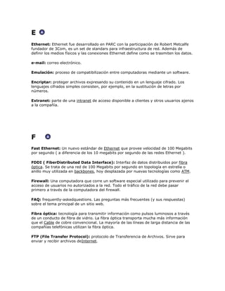 GLOSARIO DE TERMINOS EN INGLES