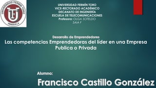 UNIVERSIDAD FERMÍN TORO
VICE-RECTORADO ACADÉMICO
DECANATO DE INGENIERÍA
ESCUELA DE TELECOMUNICACIONES
Profesora: OLGA SOTELDO
SAIA F
 