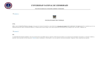 UNIVERSIDAD NACIONAL DE CHIMBORAZO
FACULTAD DE CIENCIAS DE LA EDUCACIÓN, HUMANAS Y TECNOLOGÍAS

 