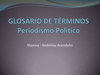 Alumna : Andreina Avendaño
 