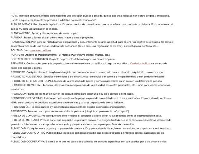 glosario de terminos de mercadeo glosario de terminos de mercadeo