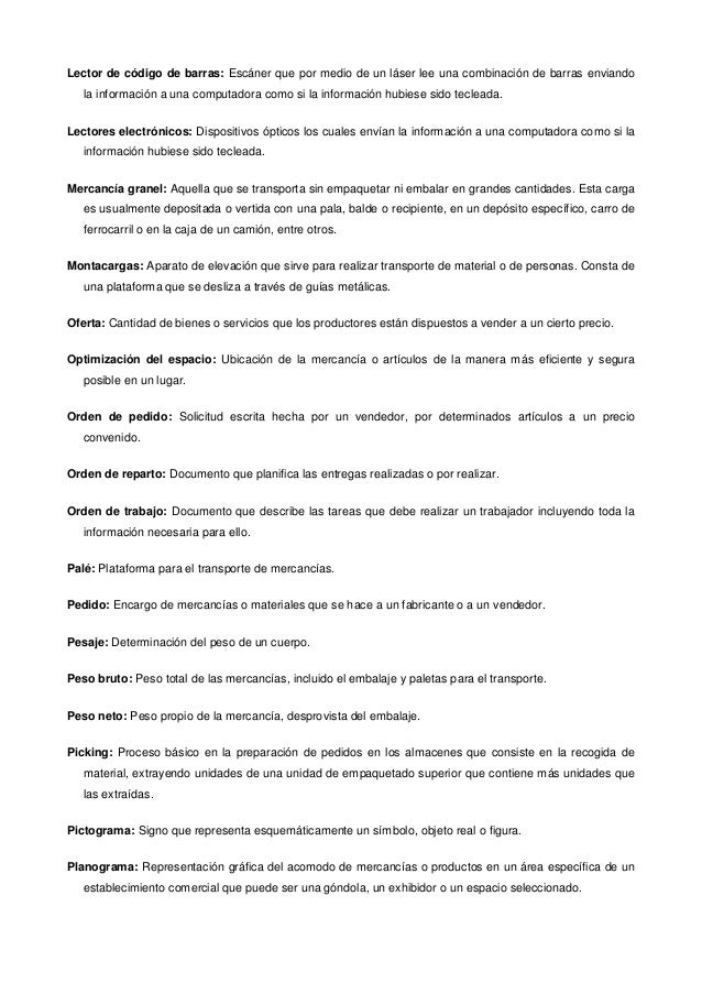 Glosario de términos utilizados en actividades auxiliares Glosario de términos utilizados en actividades auxiliares