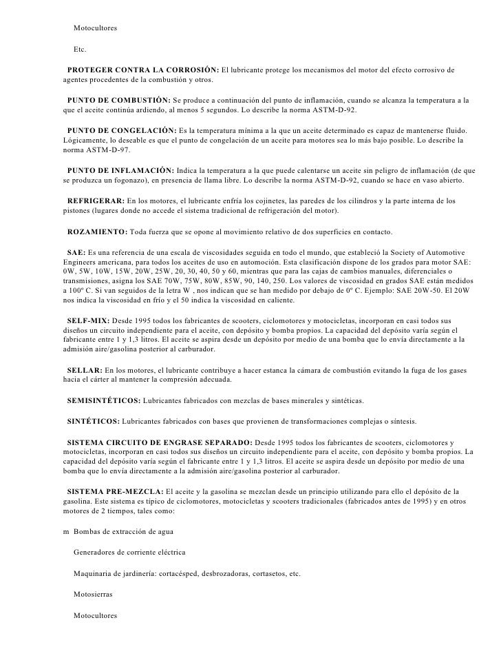 El volumen del aceite en el motor saneng aktion la gasolina