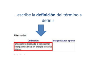 …escribe la definición del término a
definir

 