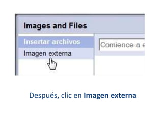 Después, clic en Imagen externa

 