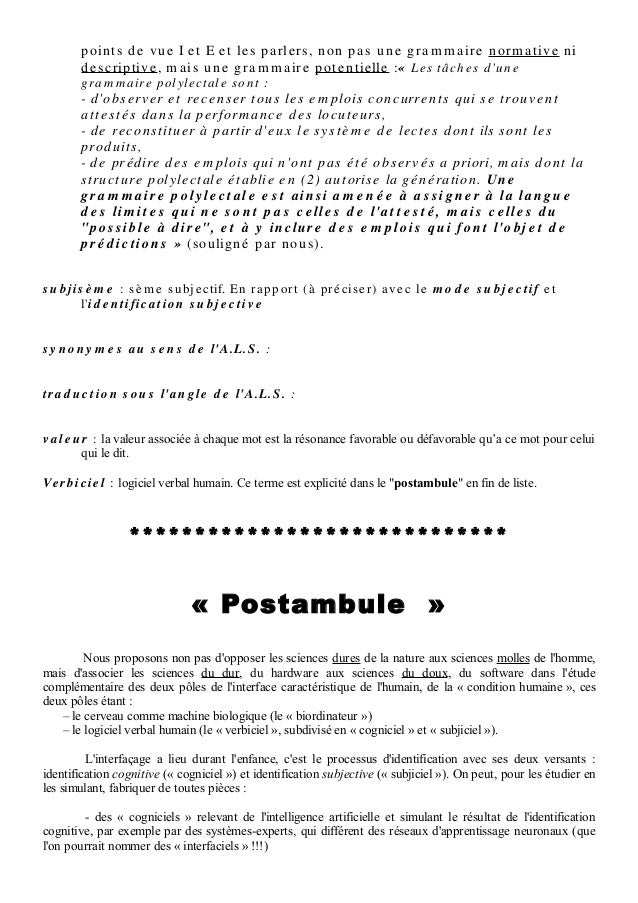 Glossaire De L A L S Glossaire De L A L S