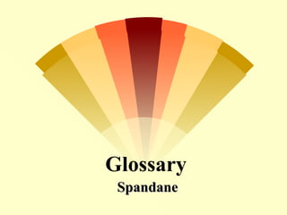 Glossary
 Spandane
 