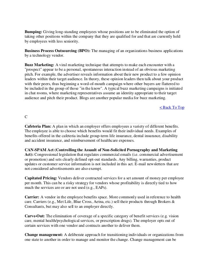 Glossary Human Resource Management