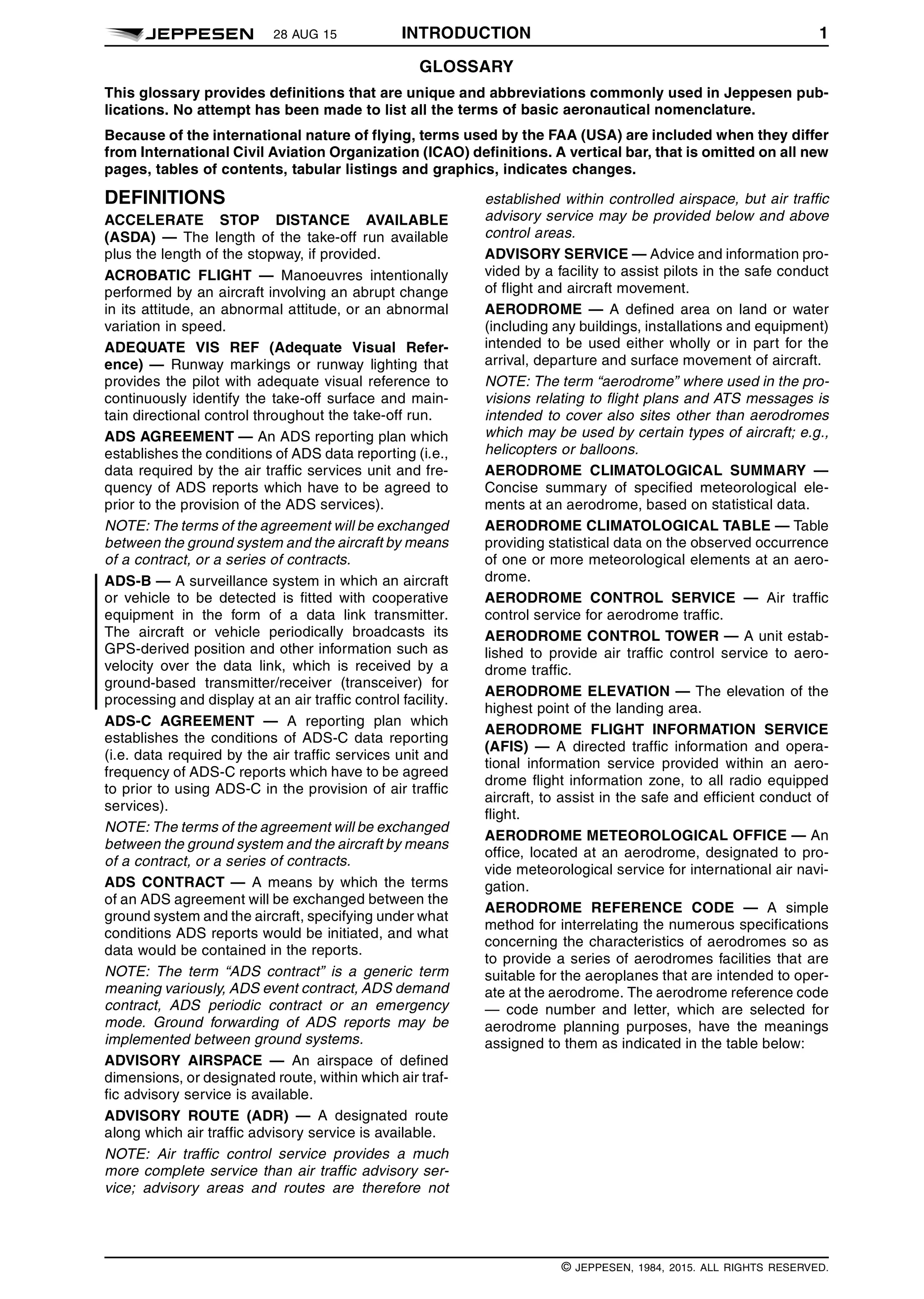 Jeppesen Glossary legends 2016 | PDF