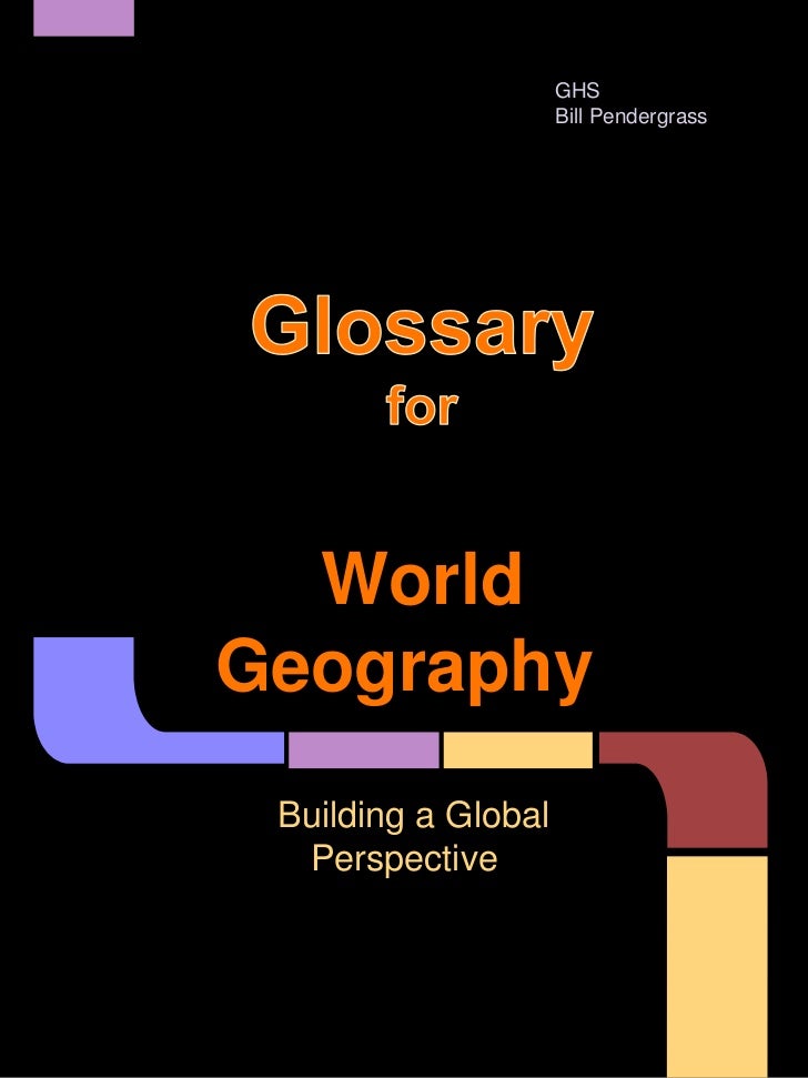 Glossary world geography