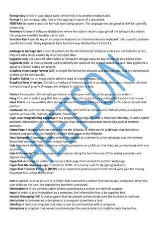 Computer Glossary A to Z Terminology, Vocabulary | PDF