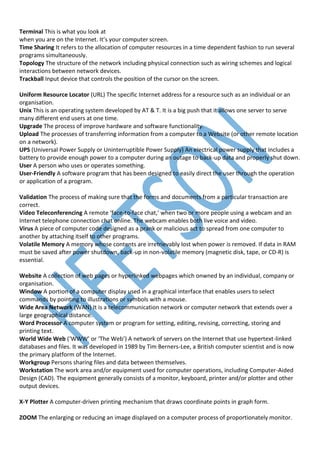 Computer Glossary A to Z Terminology, Vocabulary | PDF