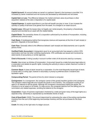 Glossary of accounting terms | PDF