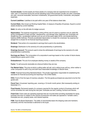 Glossary of accounting terms | PDF