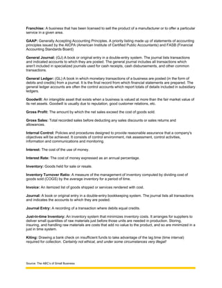 Glossary of accounting terms | PDF