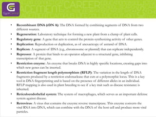 Glossary of biotechnology | PPTX